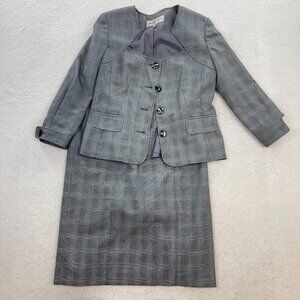 Jones New York Y2K Business Woman Academia Blazer Skirt Set Size 6